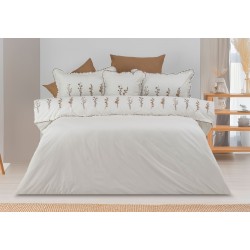 ARTEMİS Nevresim Takımı - Beyaz-Kahve