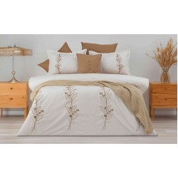 BAHAR DALLARI Wafle Pike Nevresim Takımı - Beyaz-Kahve