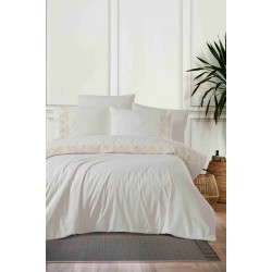 BEGONVİL Nevresim Takımı-Beyaz